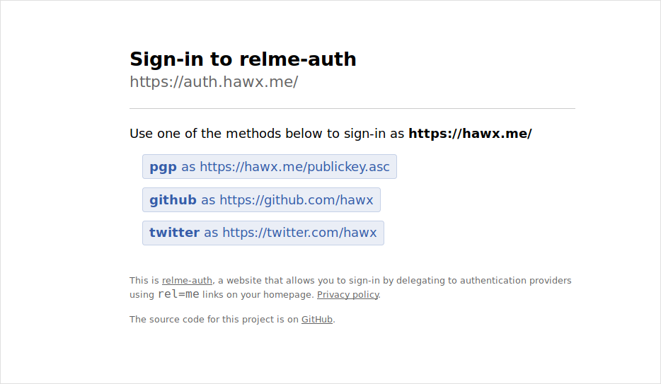 authenticating with auth.hawx.me